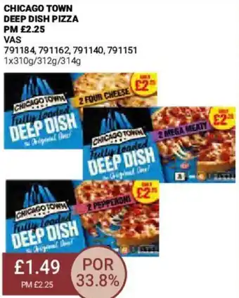 Bestway Chicago Town Deep Dish Pizza 1x310g/312g/314g offer