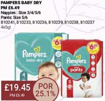 Bestway Pampers Baby Dry 4xSgl offer