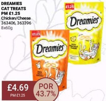 Bestway Dreamies Cat Treats 8x60g offer