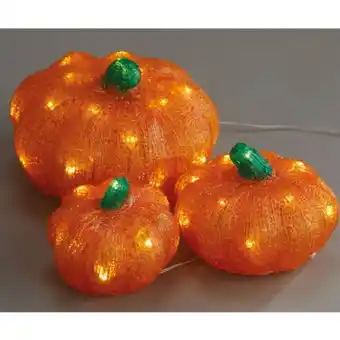 Aldi Orange light up pumpkins 3 pack offer