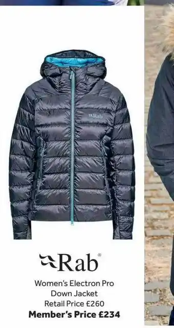 GO Outdoors Rab women's electron pro down jacket offer