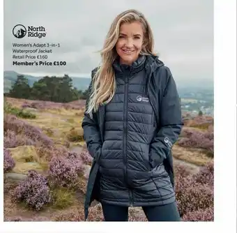GO Outdoors North ridge women's adapt 3-in-1 waterproof jacket offer