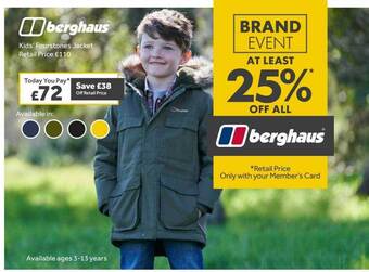 Berghaus kids' bowood waterproof jacket 