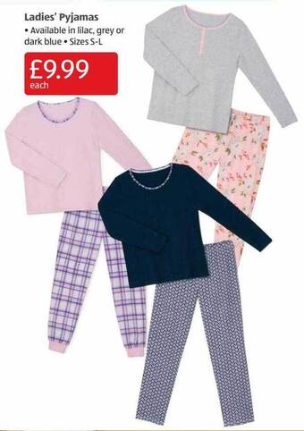 Aldi Ladies pyjamas offer