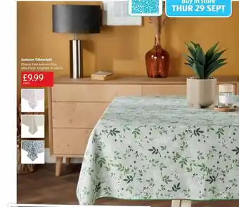 Aldi Autumn tablecloth offer