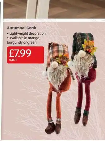 Aldi Autumnal gonk offer