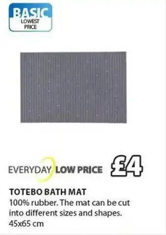 JYSK Totebo bath mat offer