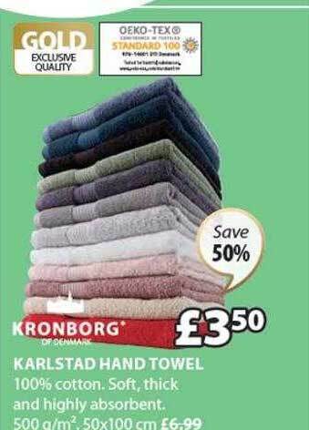 JYSK Kronborg karlstad hand towel offer