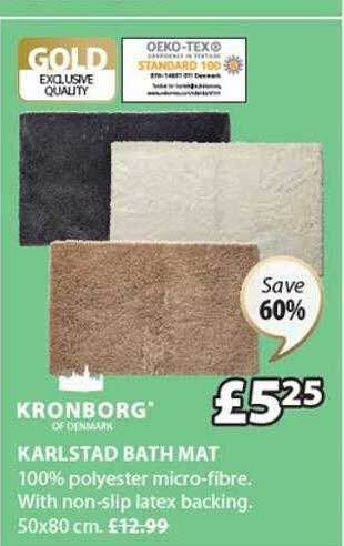 JYSK Kronborg karlstad bath mat offer
