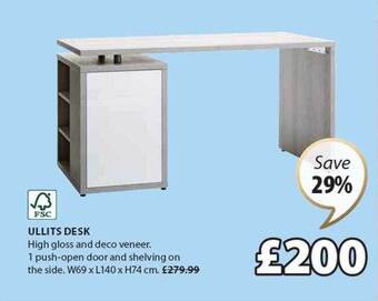 JYSK Ullits desk offer