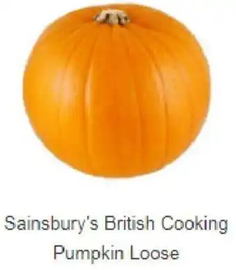 Sainsbury's Sainsbury's British Cooking Pumpkin Loose offer