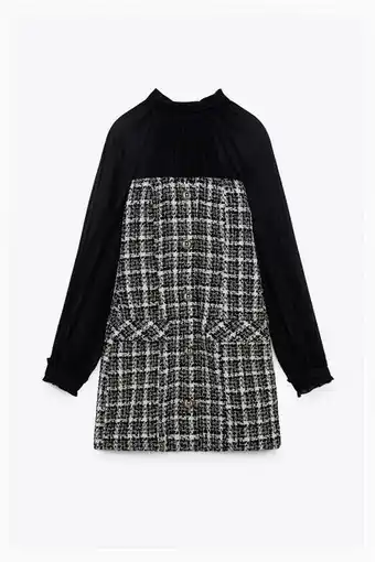 ZARA Contrast textured dress offer