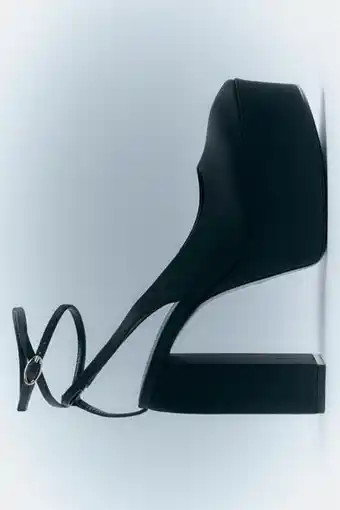ZARA Platform heeled slingback shoes offer
