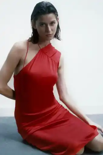 ZARA Asymmetric silk dress offer