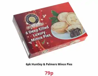 Farmfoods 6pk huntley & palmers mince pies offer