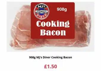 908 g mj's diner cooking bacon