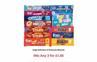Farmfoods Huge selection of premium biscuits offer