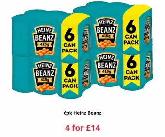 Farmfoods 6pk heinz beanz offer