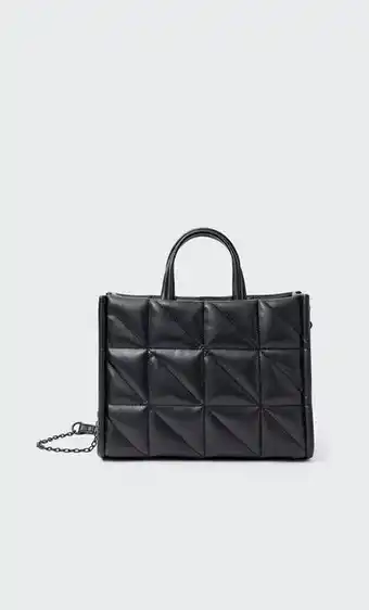 Stradivarius Medium quilted tote bag offer