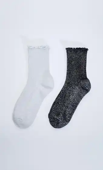 Stradivarius 2-pack of shimmer socks offer