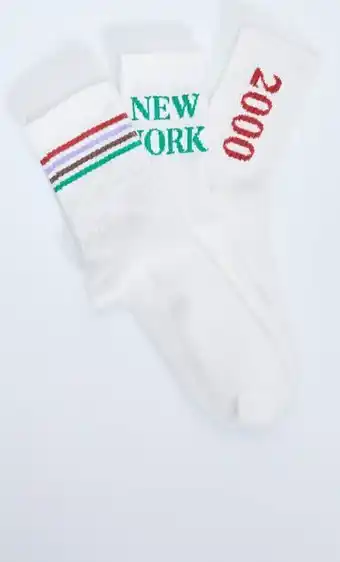 Stradivarius 3-pack of striped new york socks offer