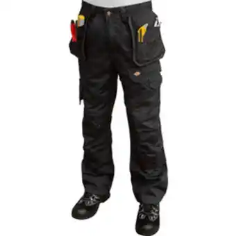 Toolstation Dickies redhawk pro trousers 38" r black offer