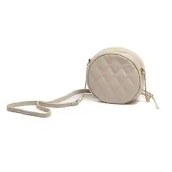 Home Bargains Eff & co by jeff banks: quilted round cross body bag - stone offer