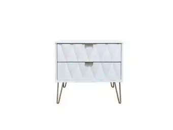 Bensons for Beds Bexley 2 drawer wide bedside table offer
