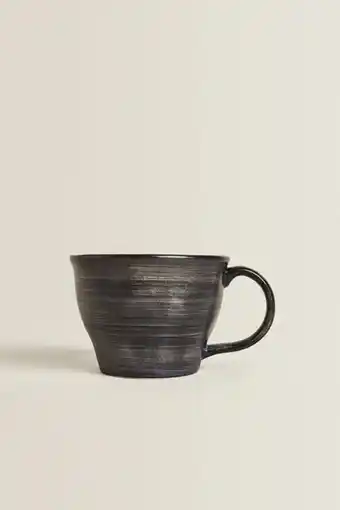 ZARA Black spiral stoneware mug offer