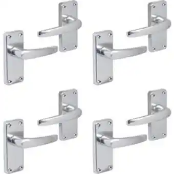Toolstation Contract aluminium door handles latch polished offer