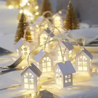 Home Bargains Festive feeling: 10 led metal house lantern lights offer
