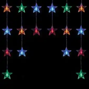 Home Bargains Prestige: 54 led star curtain lights - multi offer