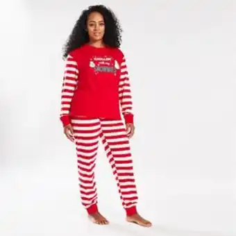Home Bargains Festive fun: ladies snowmies pyjama set offer