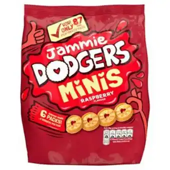 Sainsbury's Jammie dodgers mini lunchpack 6x20g offer