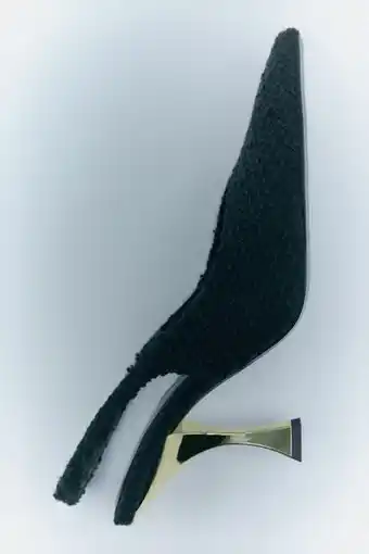 ZARA Fabric high heel slingback shoes offer