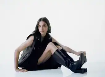 ZARA Leather high-heel boots with inner platform offer