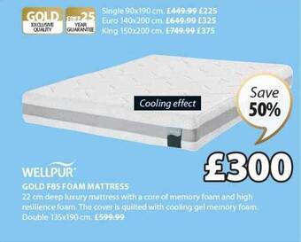 Wellpur gold f85 foam mattress