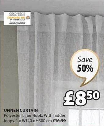 JYSK Unnen curtain offer