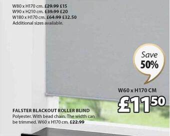 JYSK Falster blackout roller blind offer