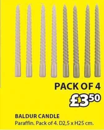 JYSK Baldur candle offer