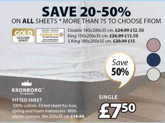 JYSK Kronborg fitted sheet offer