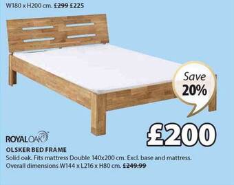 JYSK Olsker bed frame offer