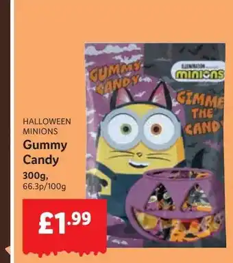 Lidl Halloween minions gummy candy offer