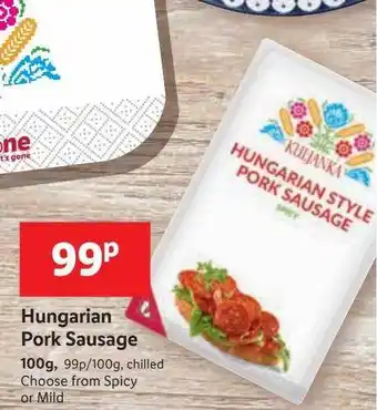 Lidl Hungarian pork sausage offer