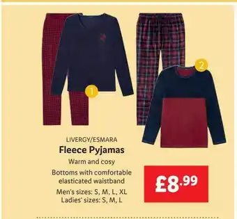Lidl Livergy-esmara fleece pyjamas offer