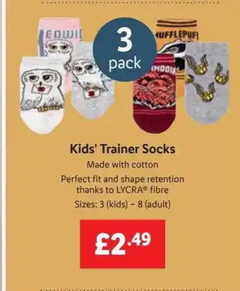 Lidl Kids' trainer socks offer