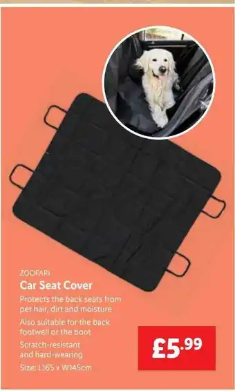 Lidl Zoofari car seat cover offer