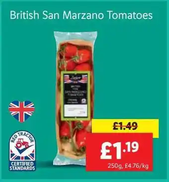 Lidl British san marzano tomatoes offer