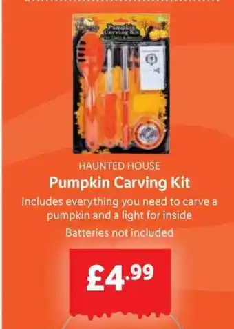 Lidl Haunted house pumpkin carving kit offer