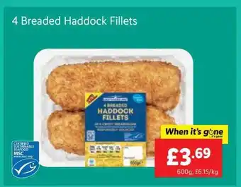 Lidl 4 breaded haddock fillets offer